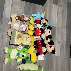 Mickey Mouse mix Plushies barely used.